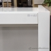 MDD VALDE Linear Reception Desk, White, with LED Lighted Front